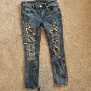 Light wash, distressed, Jeggings - American Eagle